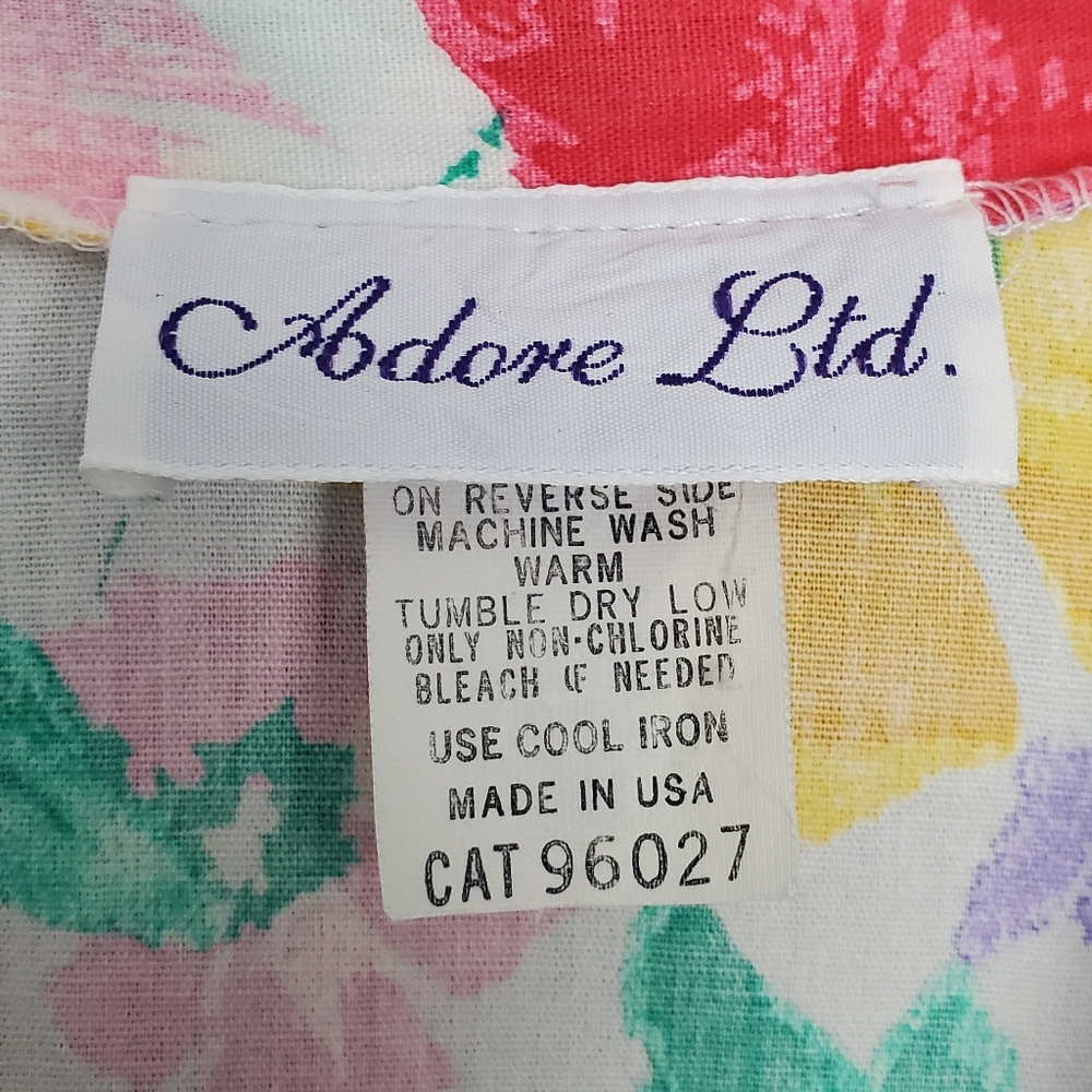 Vintage 60s Bright Floral Lightweight Robe Feminine Girly L - Picture 6 of 7